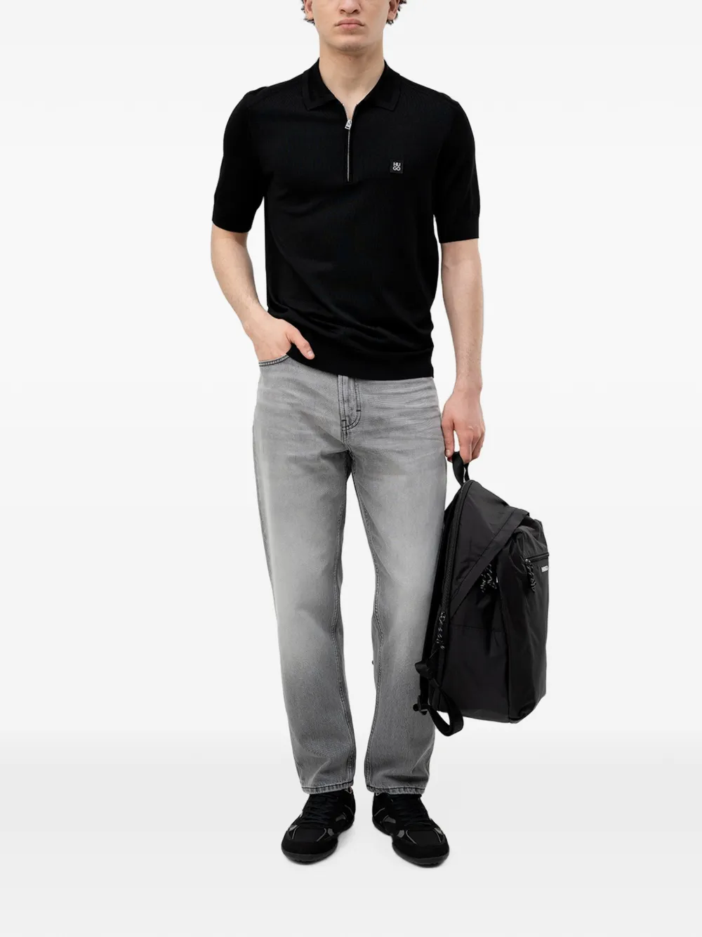  Hugo Logo-patch Jeans - Gris 