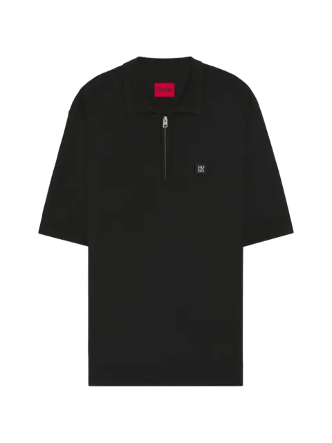 HUGO zip-fastening short-sleeve polo shirt