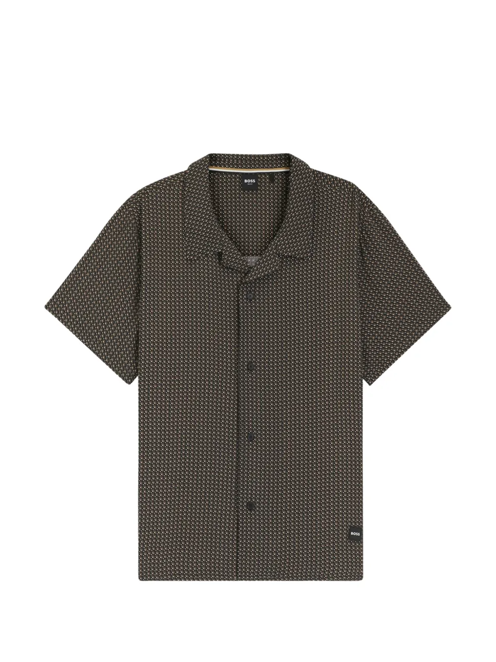 BOSS ジオメトリック ショートスリーブシャツ | ブラック | Image 1