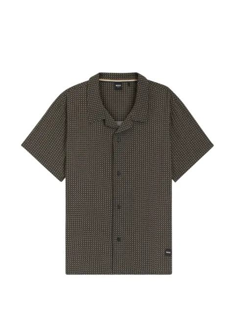 BOSS geometric-print short-sleeve shirt