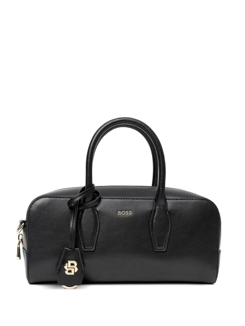 Hugo Boss Logo-plaque Leather Tote Bag In Black