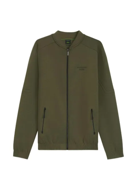 BOSS x Porsche logo-embroidered zip-up jacket