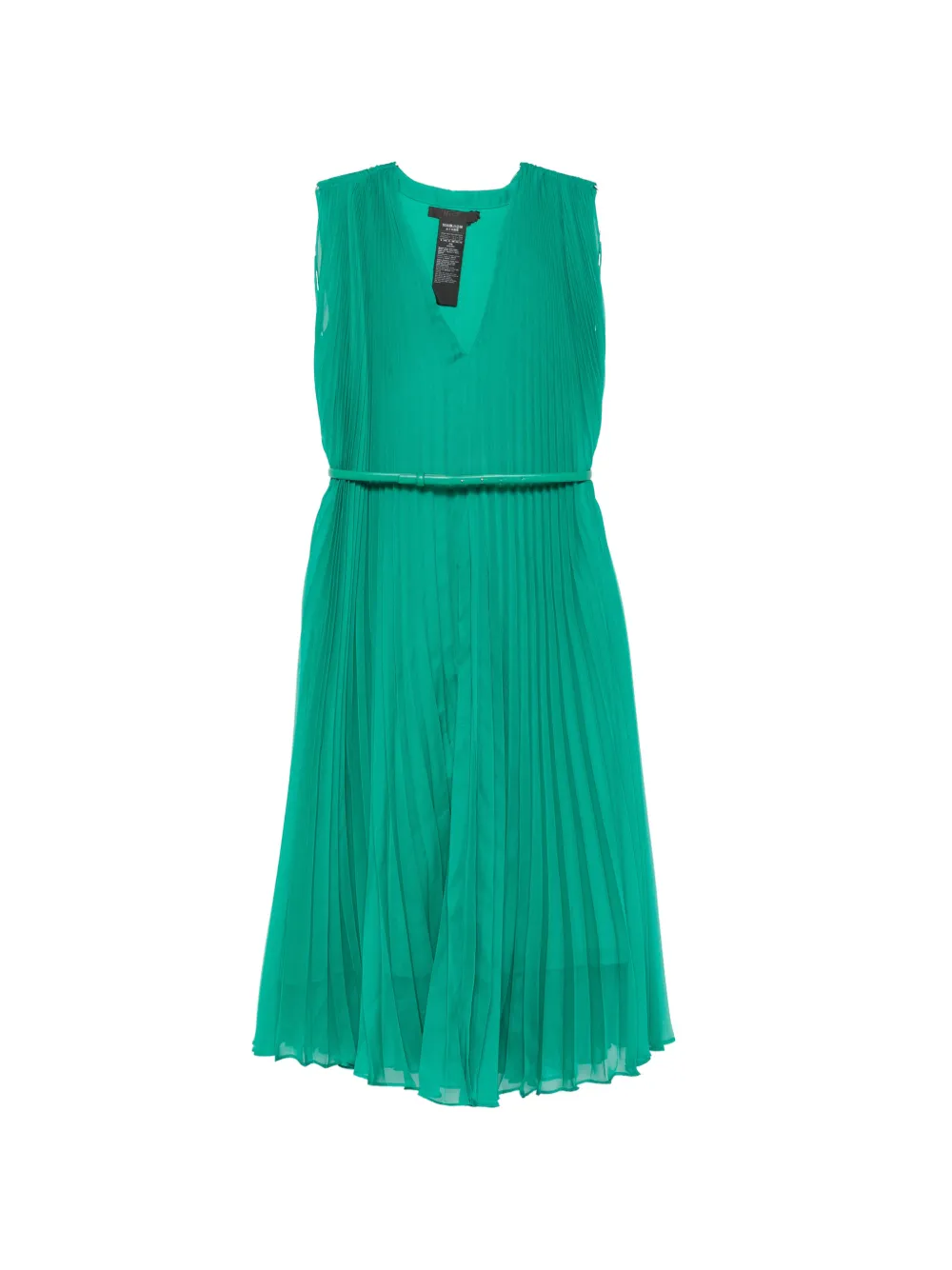 Max Mara pleated belted dress - Verde