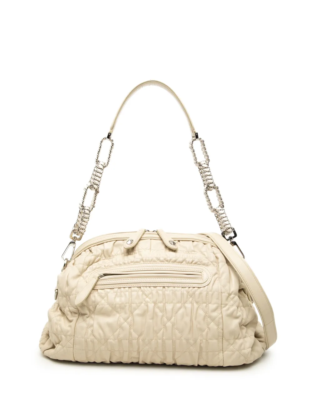 Christian Dior Pre-Owned 2011 Lambskin Cannage Delices satchel - Brown