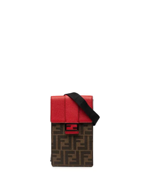 Fendi Pre-Owned 2010-2026 Zucca Coated Canvas Phone Holder crossbody bag