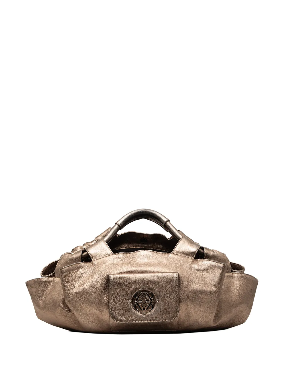 Loewe Pre-Owned 2002 Metallic Nappa Anagram Aire hobo bag - Brown