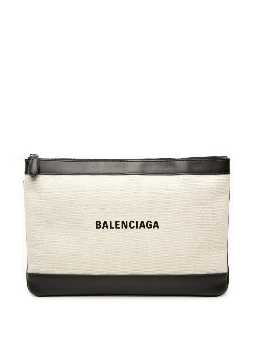 Balenciaga Pre-Owned 2019 Canvas Navy Clip M clutch bag - Marrone