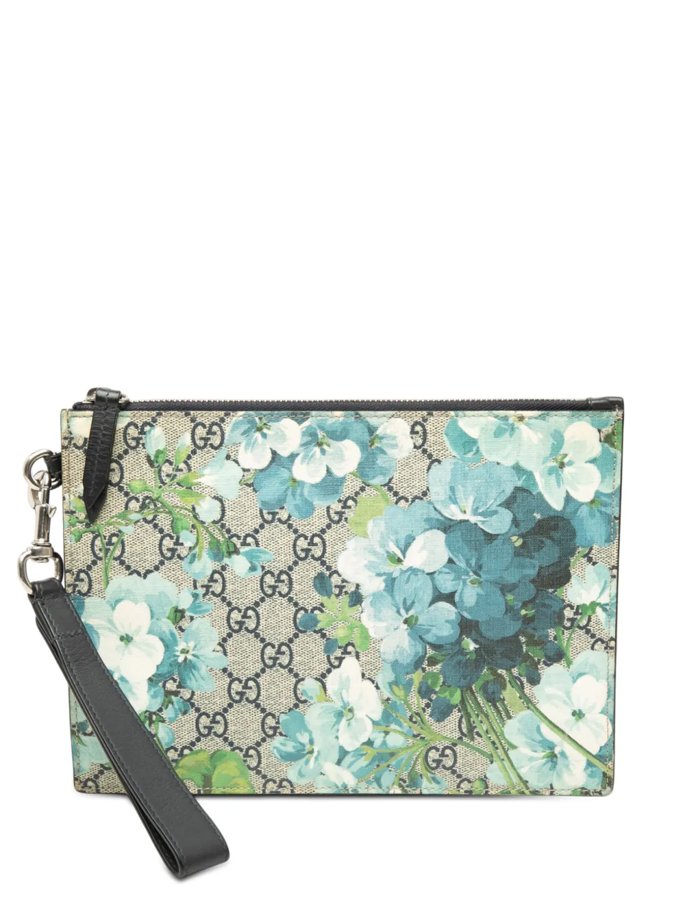 Gucci Pre-Owned 2016-2026 GG Supreme Blooms clutch bag - Blu