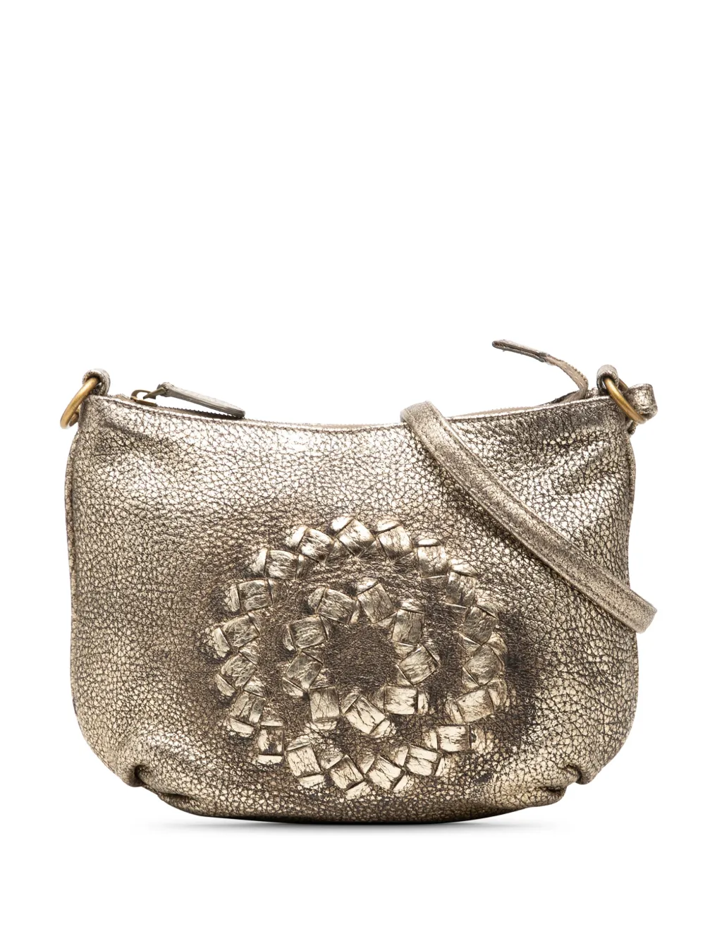 Bottega Veneta Pre-Owned 2007 Cervo Illusion Schultertasche aus Metallic-Leder - Gold
