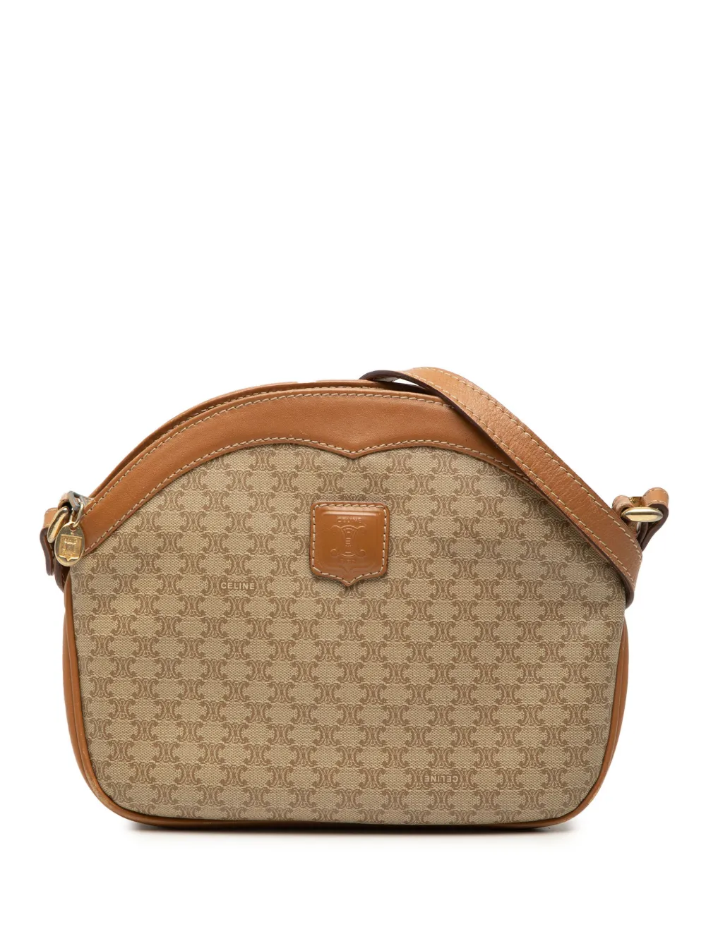 Celine Pre-Owned 2008 Macadam Coated Canvas crossbody bag - Neutrals