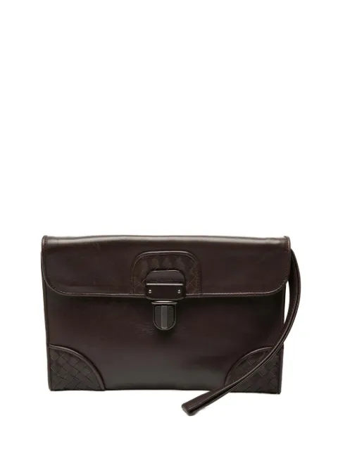 Bottega Veneta Pre-Owned 2000-2007 Intrecciato Trimmed Leather clutch bag