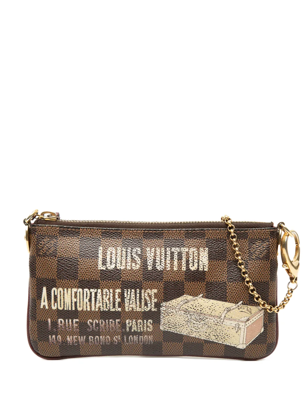 Louis Vuitton Pre-Owned 2010-2026 Damier Ebene Trunks Labels Pochette Milla MM shoulder bag - Marrone