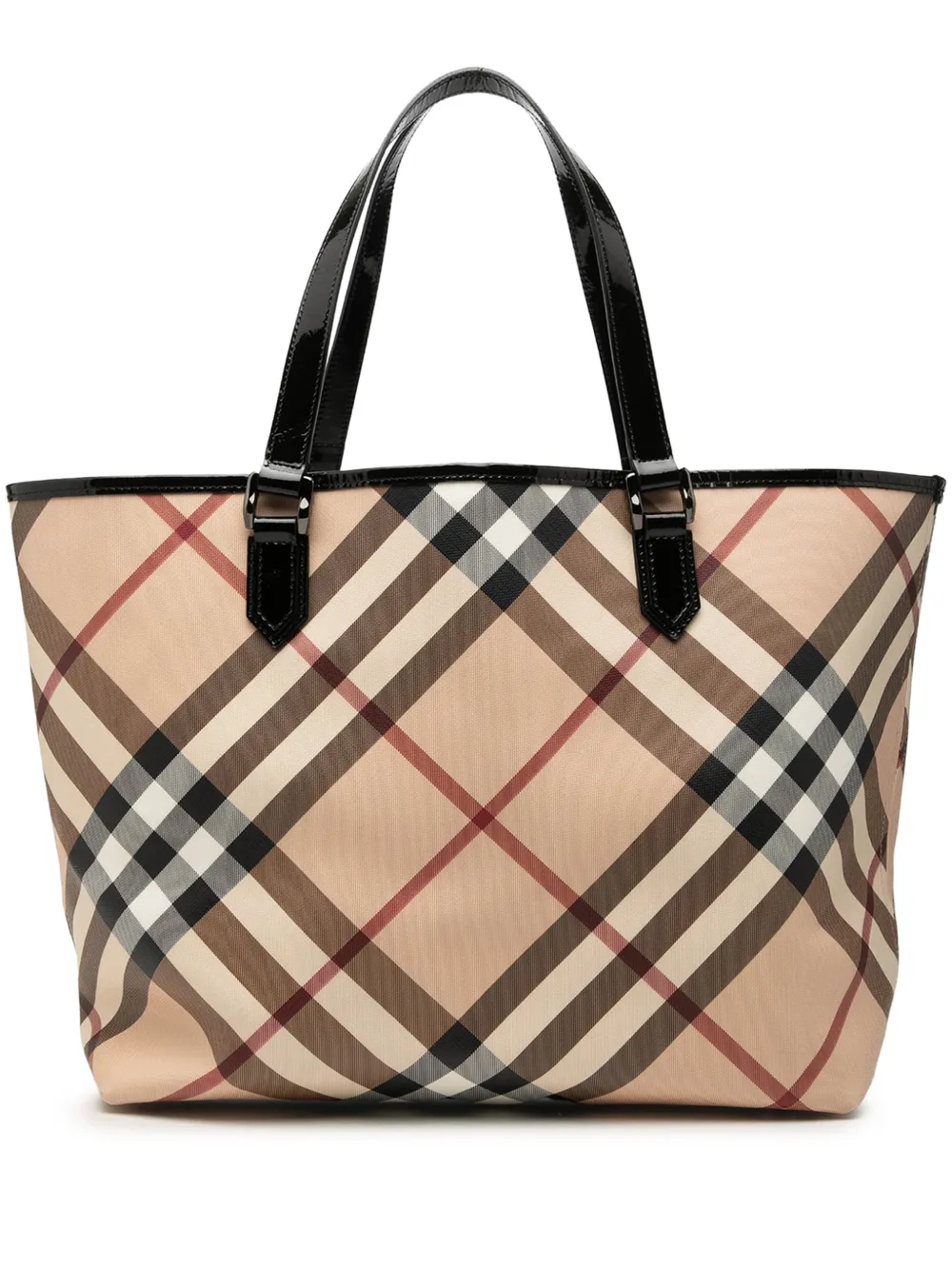 Burberry Pre-Owned 2000-2017 beschichtete Canvas-Tote Bag mit Supernova Check - Nude