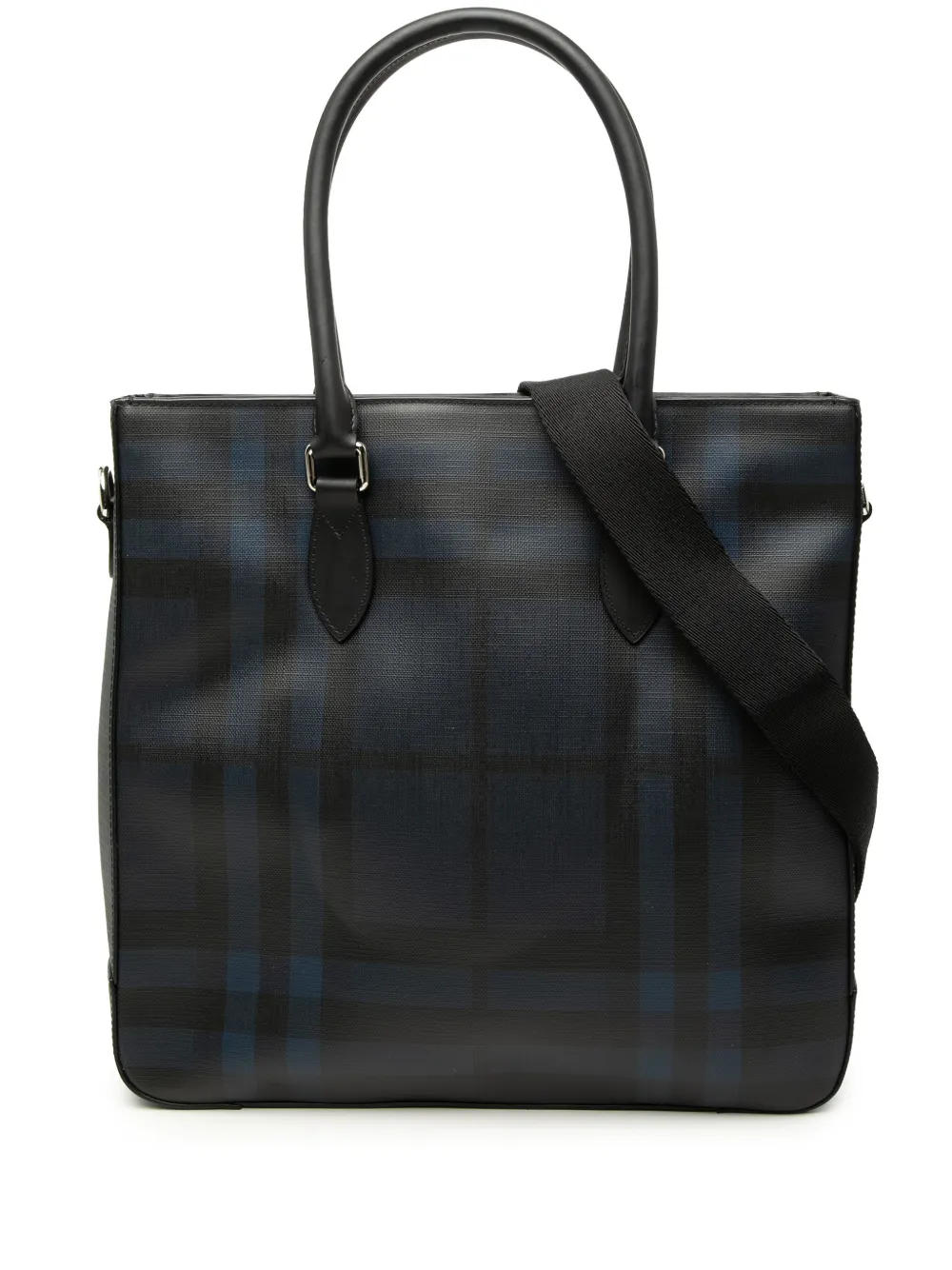 Burberry Pre-Owned 2000-2017 London Check Coated Canvas Kenneth satchel - Blue