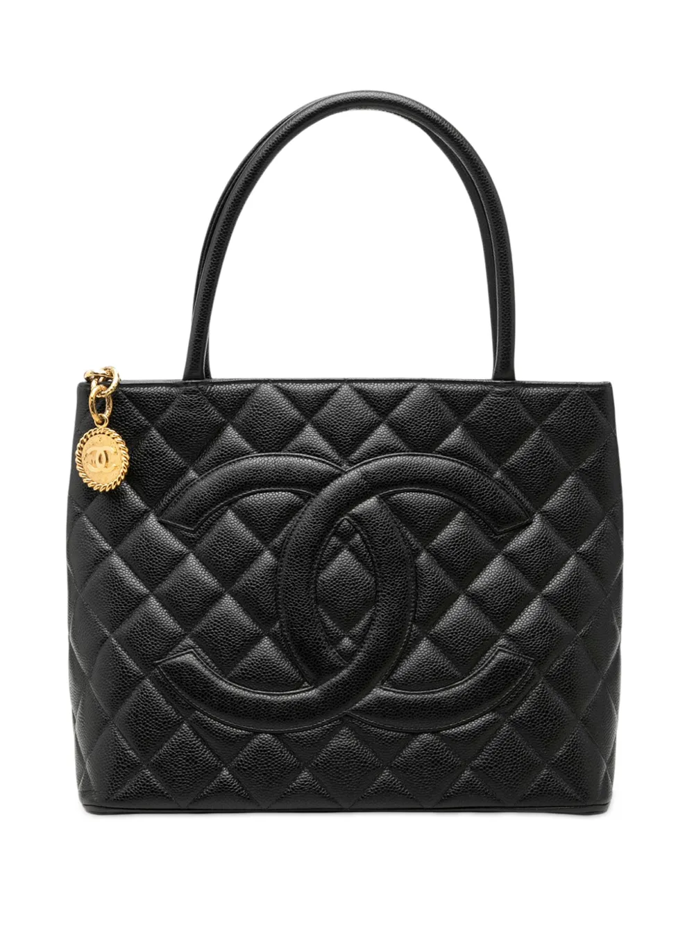 CHANEL Pre-Owned 1997-1999 Caviar Medallion tote bag - Black