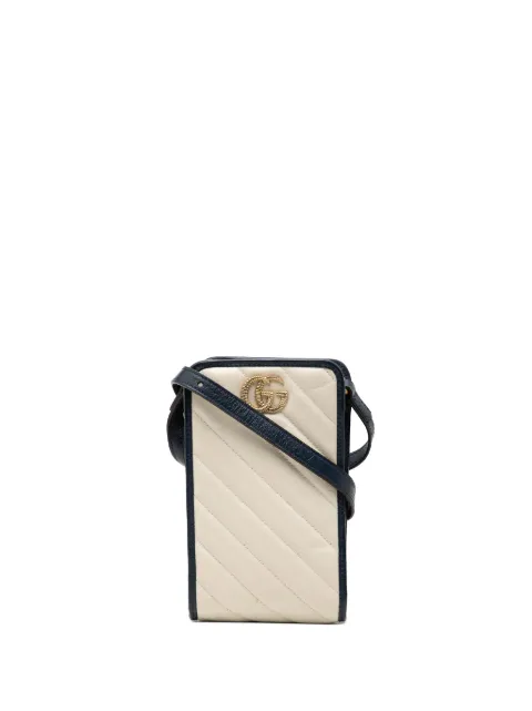 Gucci Pre-Owned bolsa crossbody para celular GG Marmont Torchon de piel de becerro en matelasse diagonal 2016-2026