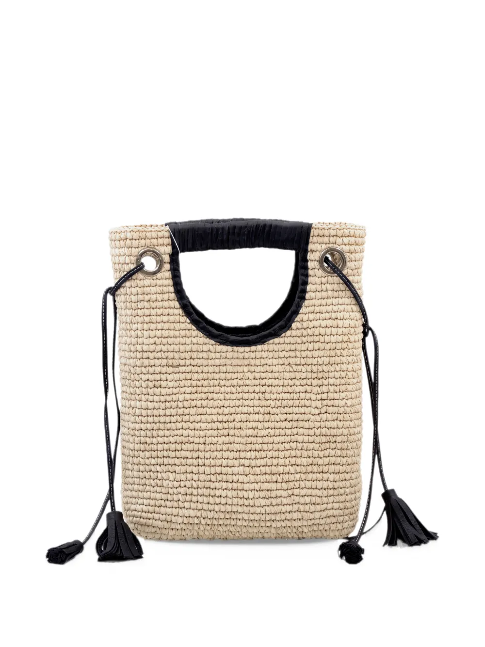 Sensi Studio tassel-detail woven tote bag Beige