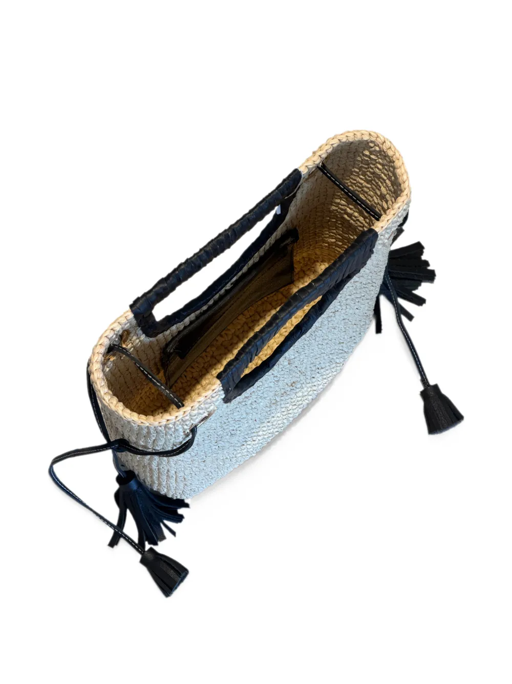 Sensi Studio tassel-detail woven tote bag Beige