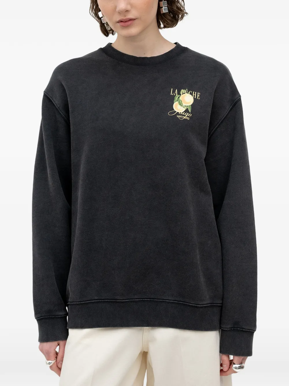 HUGO graphic-print sweatshirt - Grau