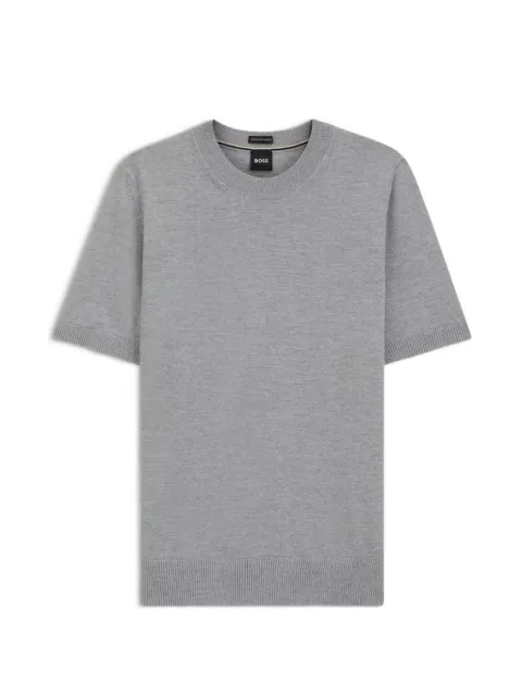 BOSS short-sleeve knitted sweater