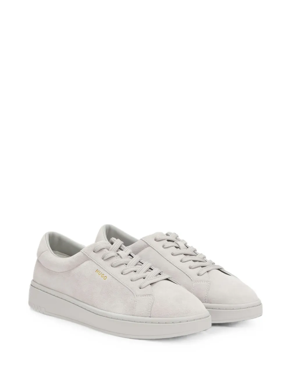 HUGO suede lace-up sneakers Grijs