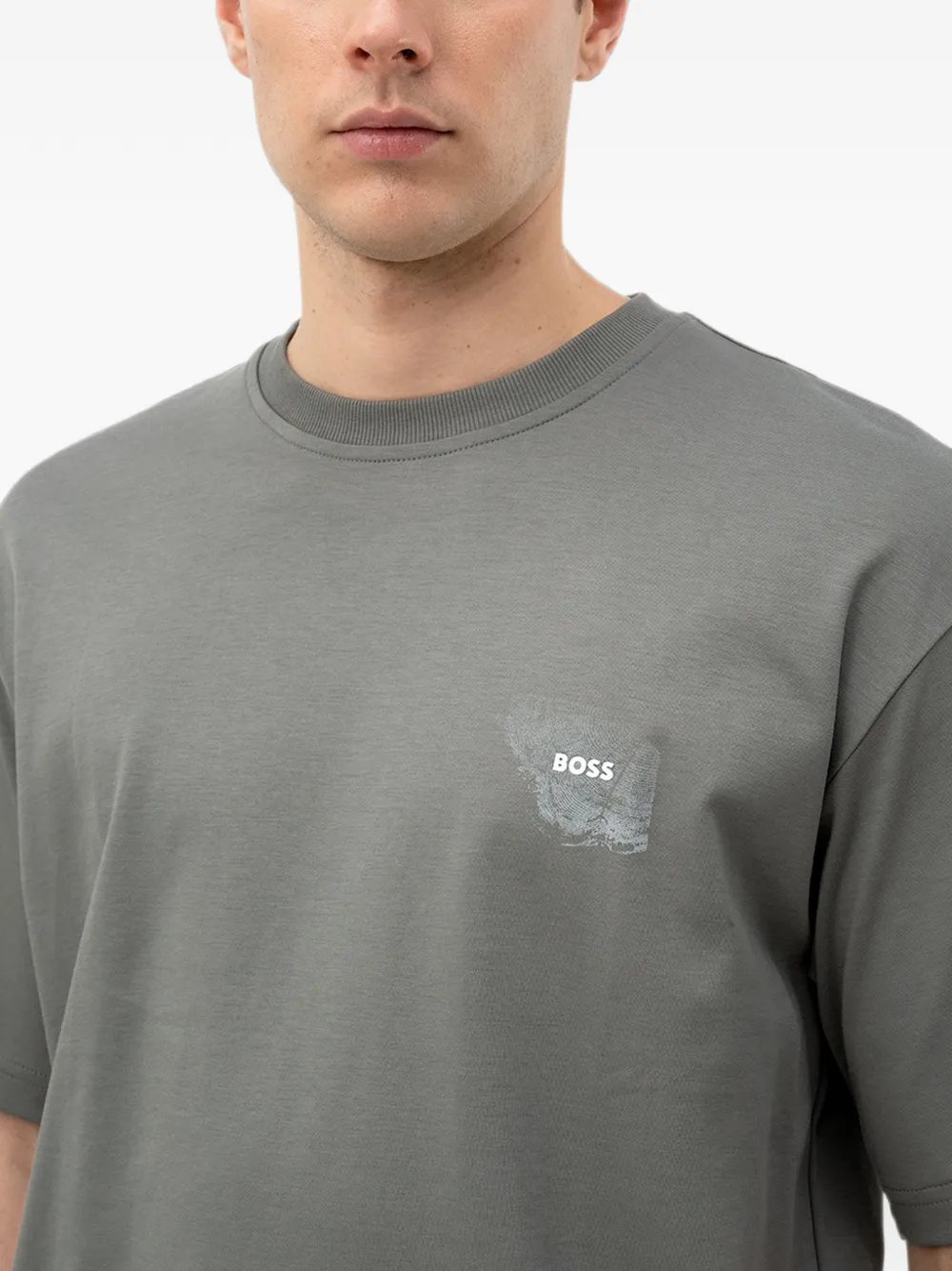 BOSS T-shirt met print Grijs