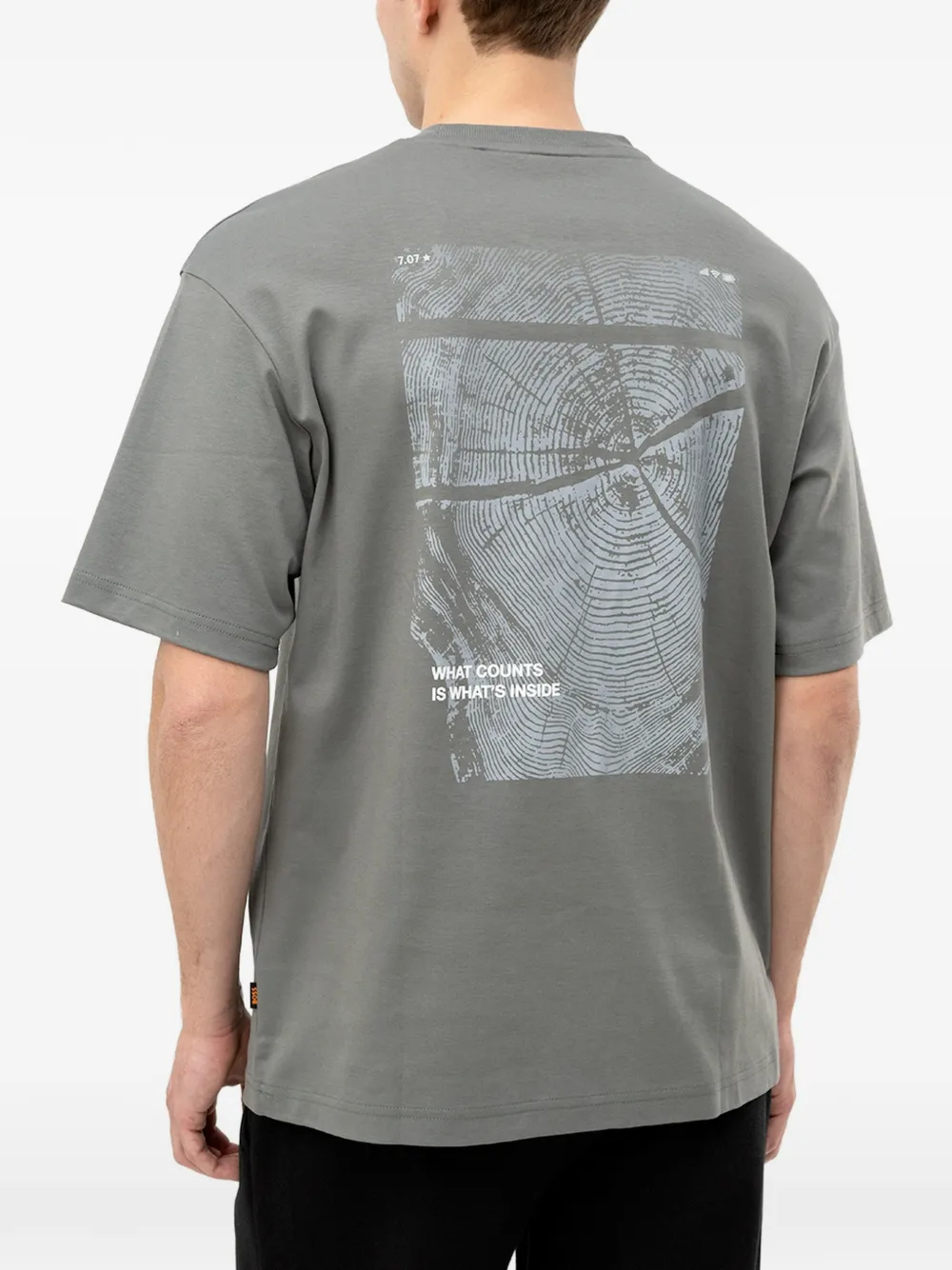 BOSS T-shirt met print Grijs