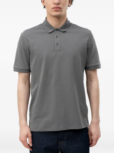 HUGO logo-print piqué polo shirt