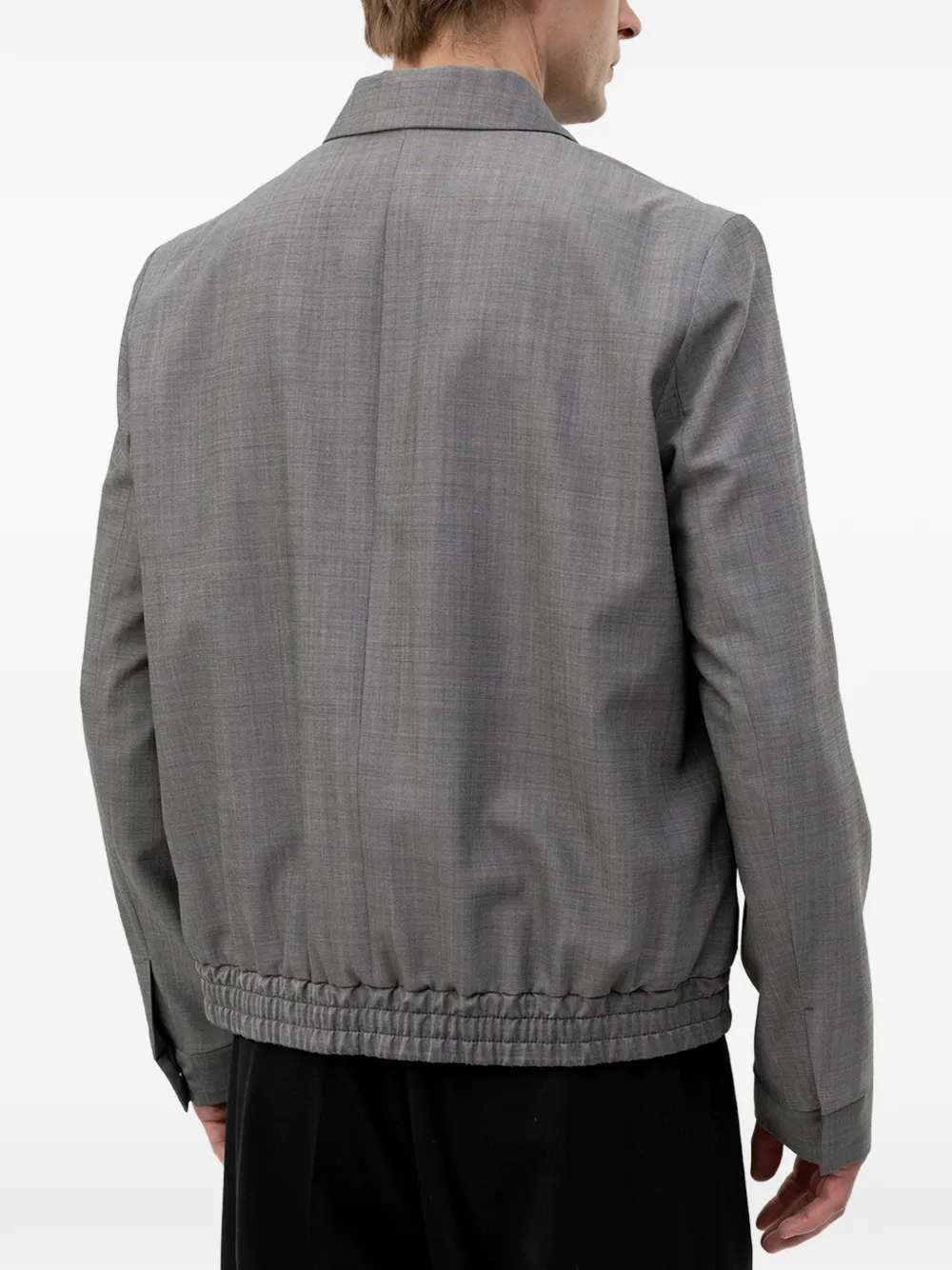  Hugo Zip-up Elasticated-hem Jacket - Gris 