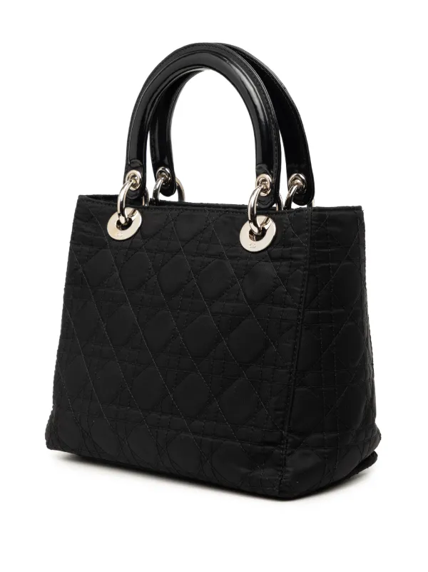 Christian Dior Pre-Owned 2002 Medium Nylon Cannage Lady Dior
