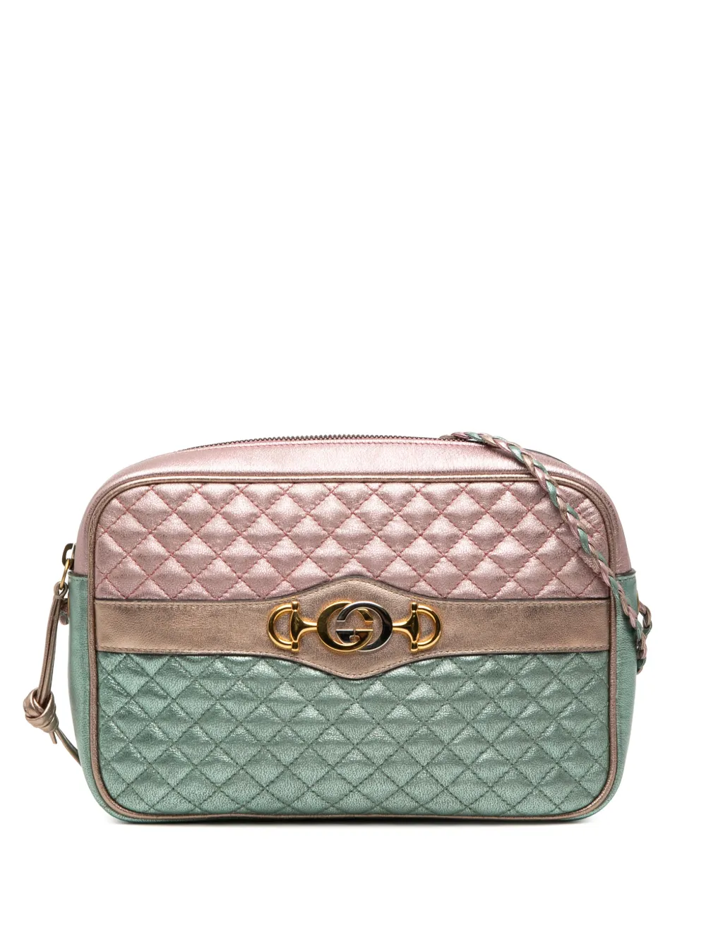 Gucci Pre-Owned 2000-2015 Laminated Nappa Trapuntata crossbody bag - Verde