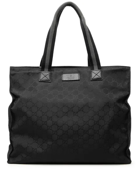 Gucci Pre-Owned tote de nylon con detalle Web y logo GG 2000-2015