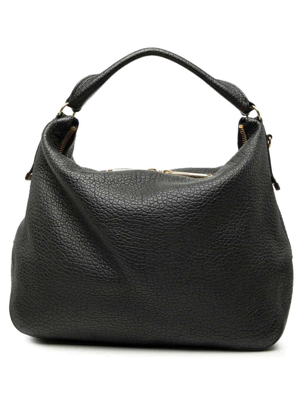 Burberry Pre-Owned 2000-2017 Grained Calfskin Heritage Ledbury Convertible Hobo satchel - Black