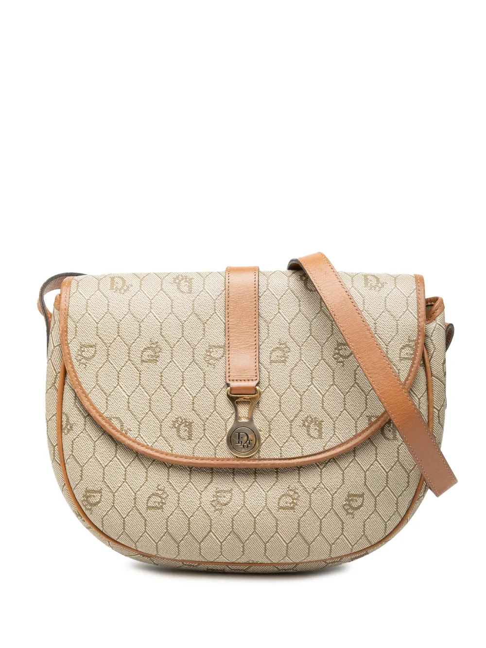 Christian Dior Pre-Owned 20th Century Honeycomb Coated Canvas crossbody bag - Neutrals