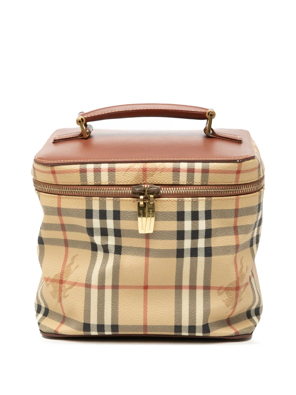 Burberry Pre-Owned 2000-2017 Haymarket Check Coated Canvas vanity bag - Neutrals