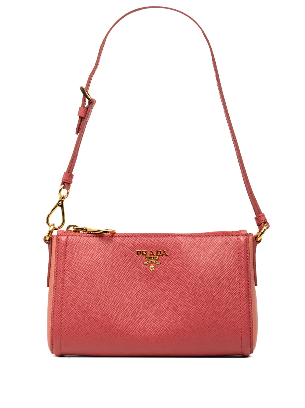 Prada Pre-Owned 2013-2026 バイカラー サフィアーノ ショルダーバッグ