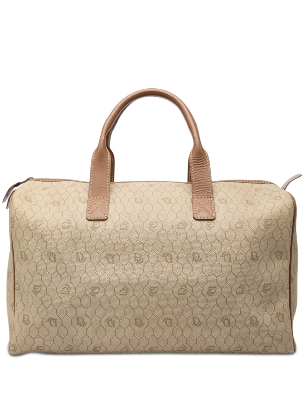 Christian Dior Pre-Owned 20th Century Honeycomb Coated Canvas boston bag - Neutrals