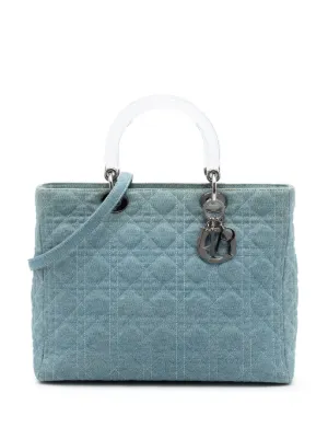 Christian Dior Pre-Owned 2000 ラージ デニム カナージュ アクリル
