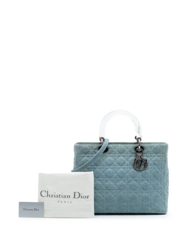 Christian Dior Pre-Owned 1999 ラージ デニム カナージュ アクリル