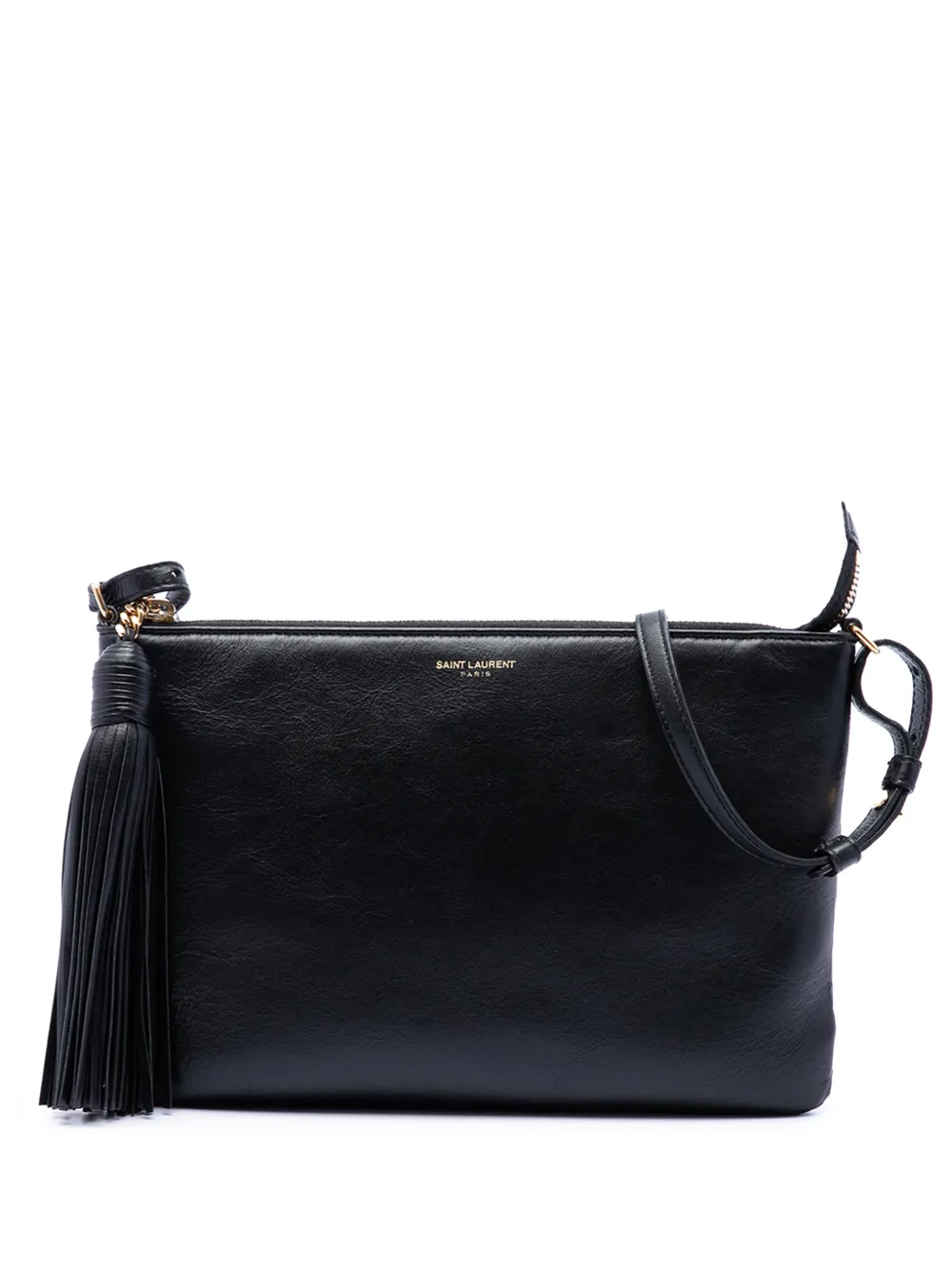 Saint Laurent Pre-Owned 2015 Leather Teen Monogram crossbody bag - Nero