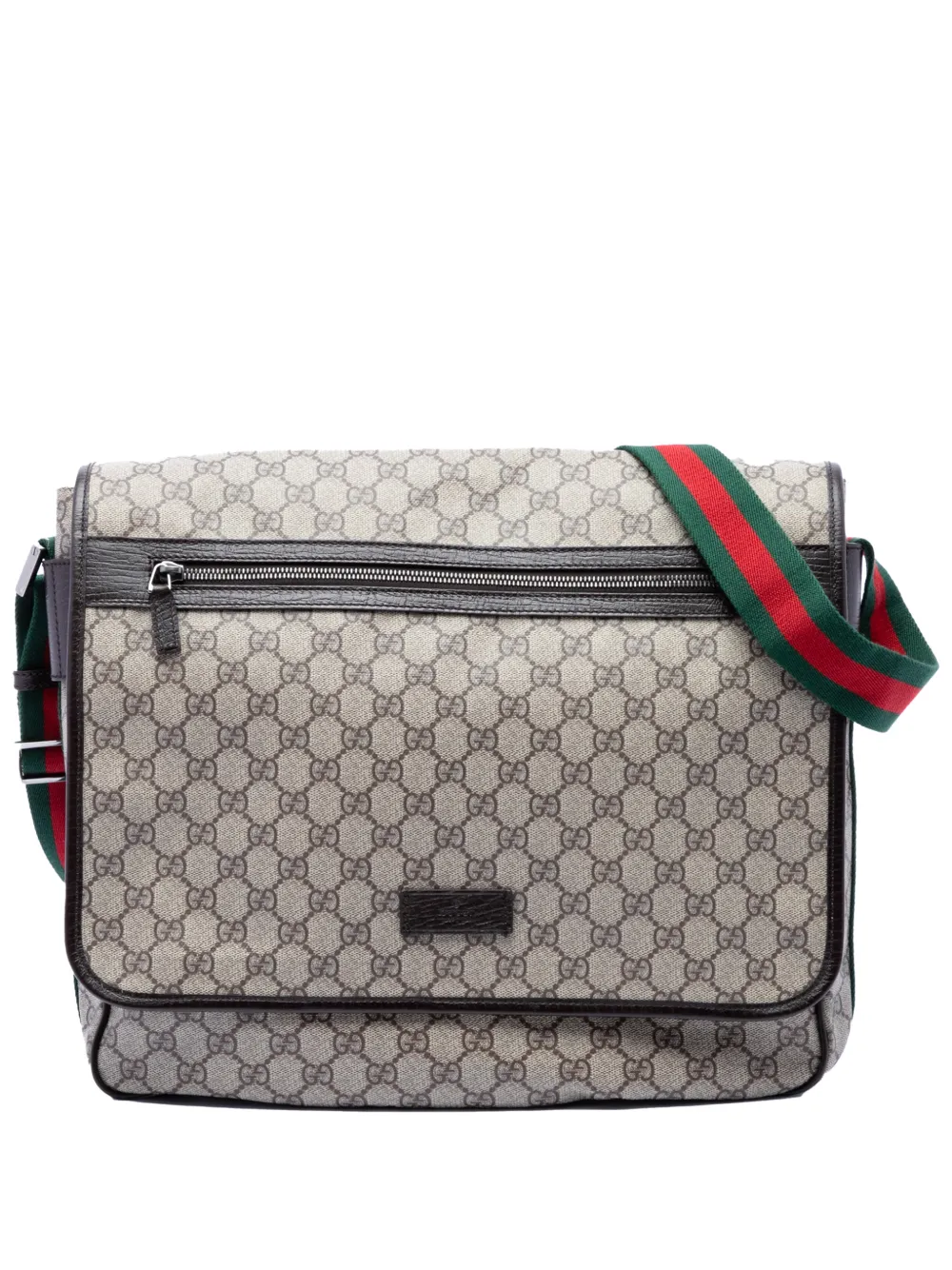 Gucci Pre-Owned 2016-2026 GG Supreme Web crossbody bag - Neutrals