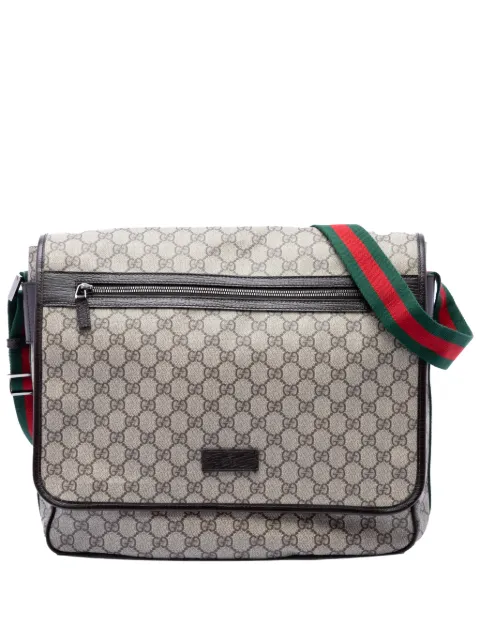 Gucci Pre-Owned 2016-2026 GG 수프림 웹 크로스 백