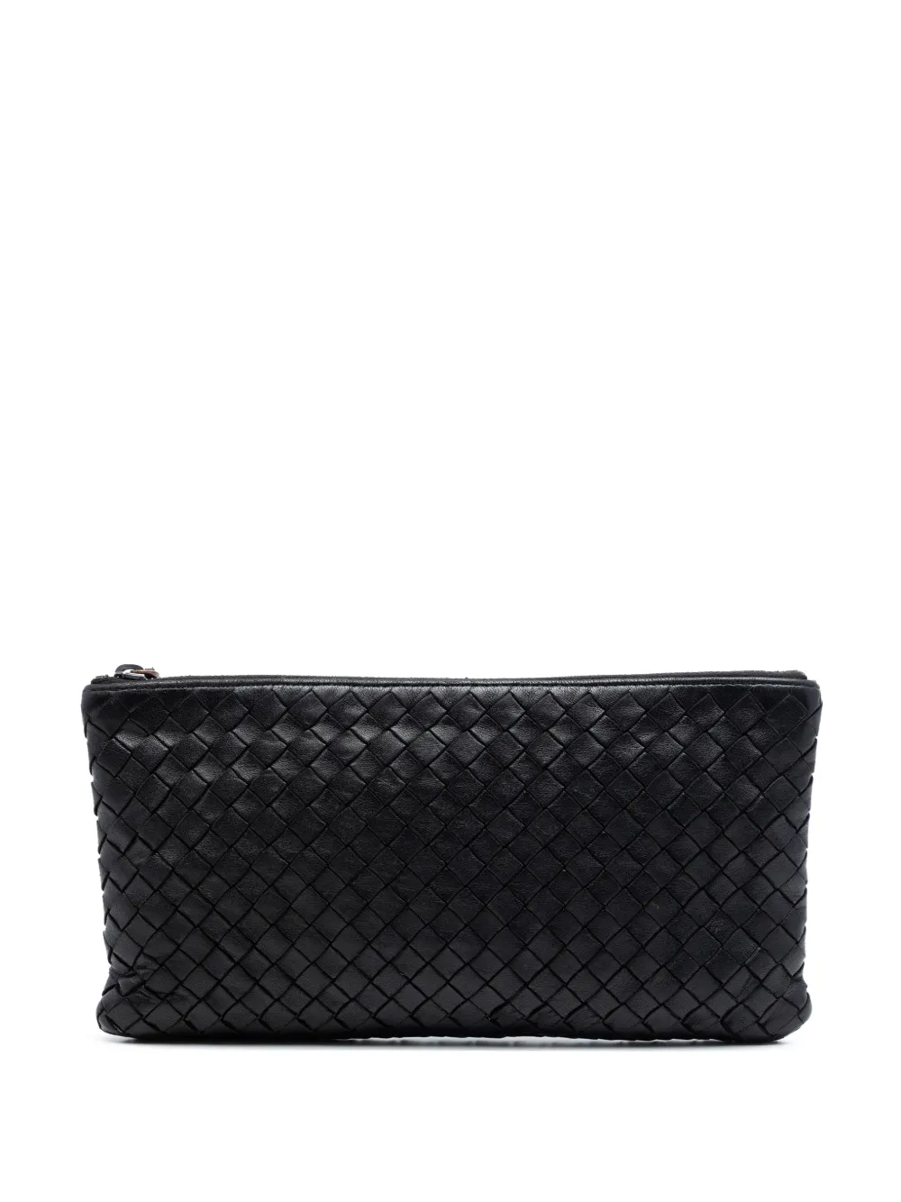 Bottega Veneta Pre-Owned 2012-2026 Clutch mit Intrecciato-Muster aus Nappaleder - Schwarz