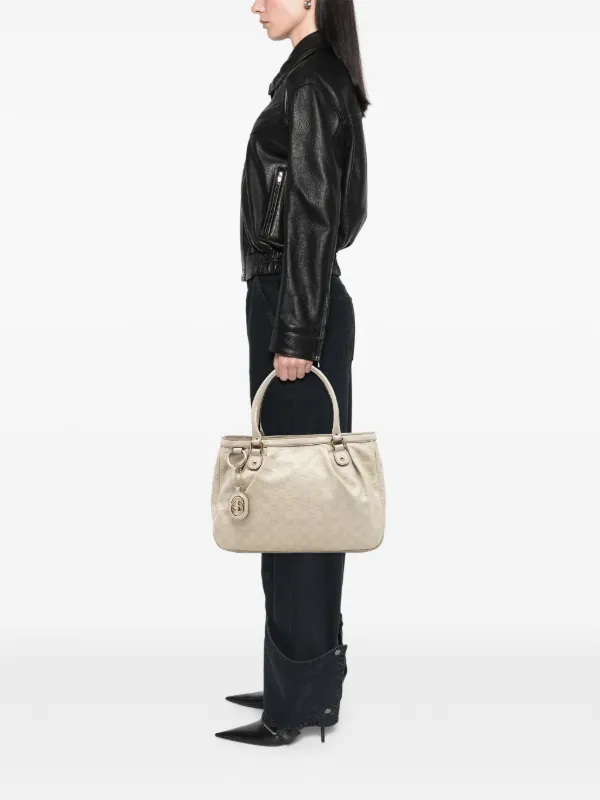 最終価格GUCCI スーキー グッチシマ ハンドバッグ バッグ メタリックレザー Gucci Pre-Owned 2016-2026 グッチシマ スーキー ハンドバッグ