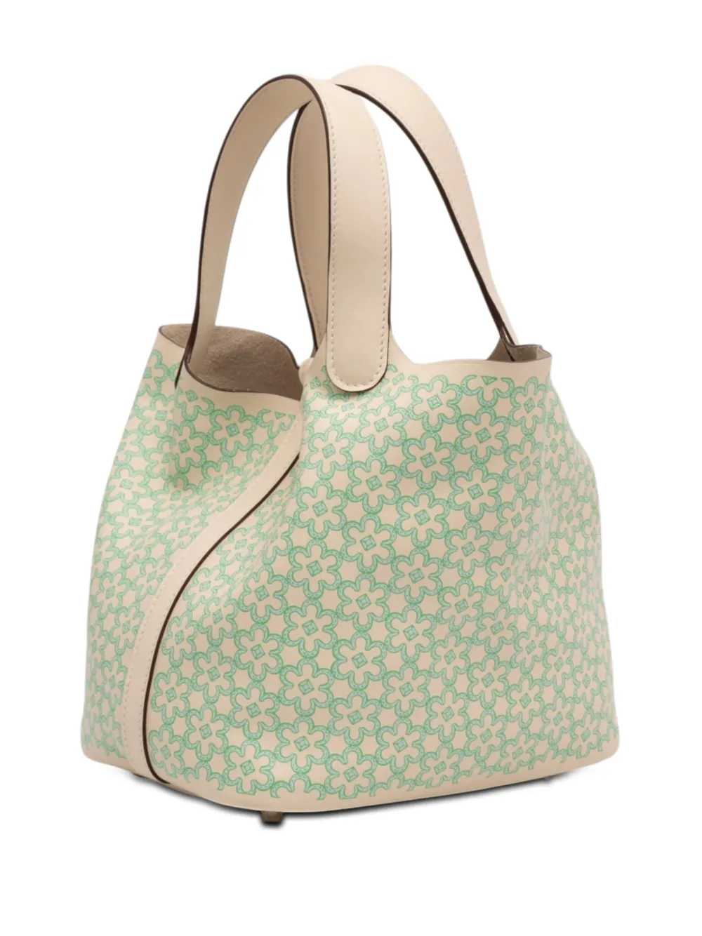Hermès Pre-owned 2022 Swift Lucky Daisy Picotin Lock 18 Handbag in White, view 3
