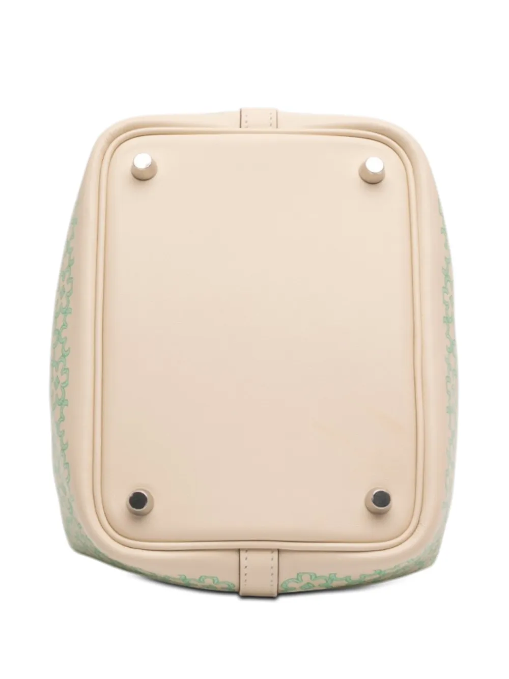 Hermès Pre-owned 2022 Swift Lucky Daisy Picotin Lock 18 Handbag in White, view 4
