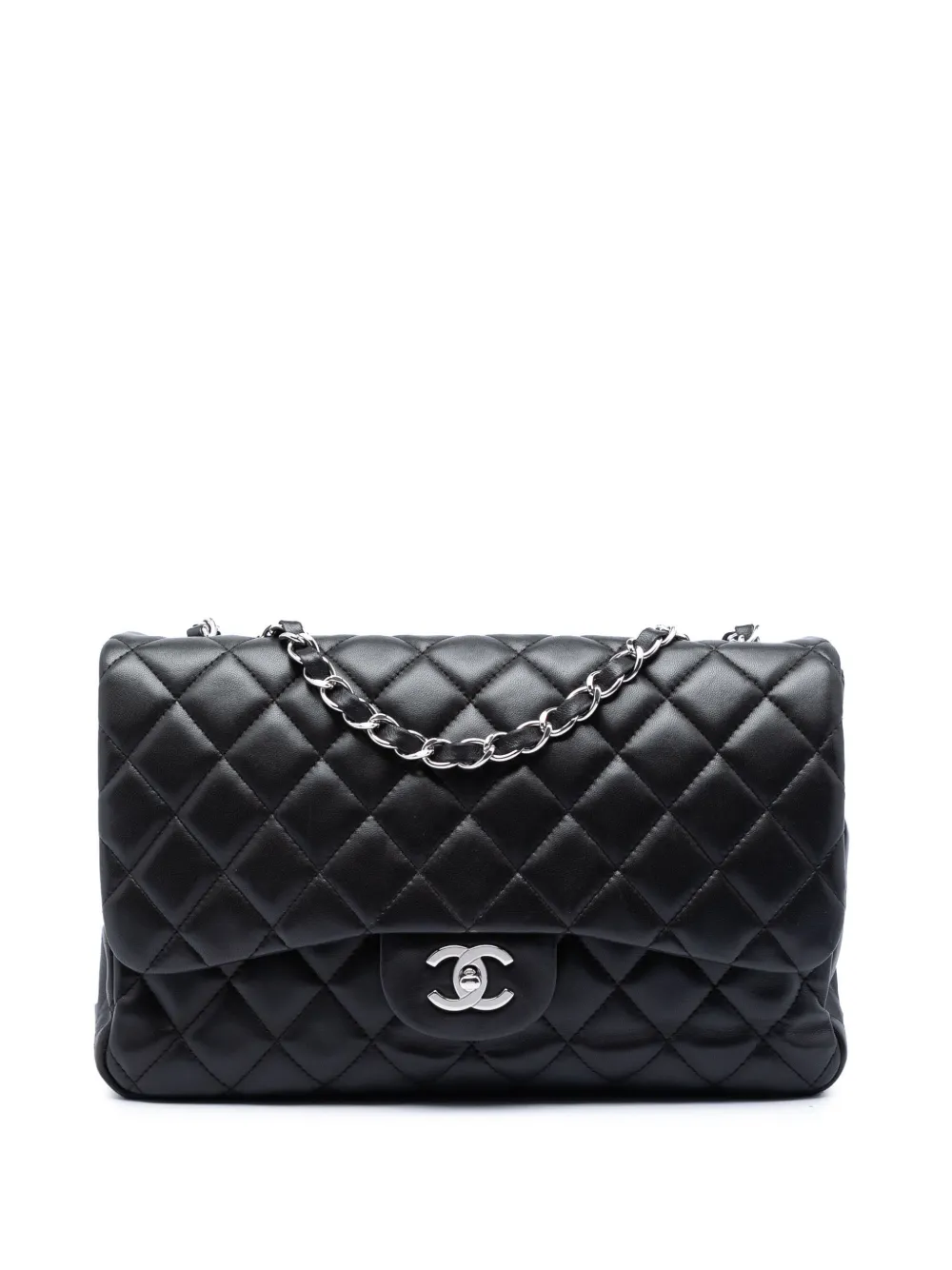 CHANEL Pre-Owned 2008-2009 Jumbo Classic Lambskin Single Flap shoulder bag - Nero