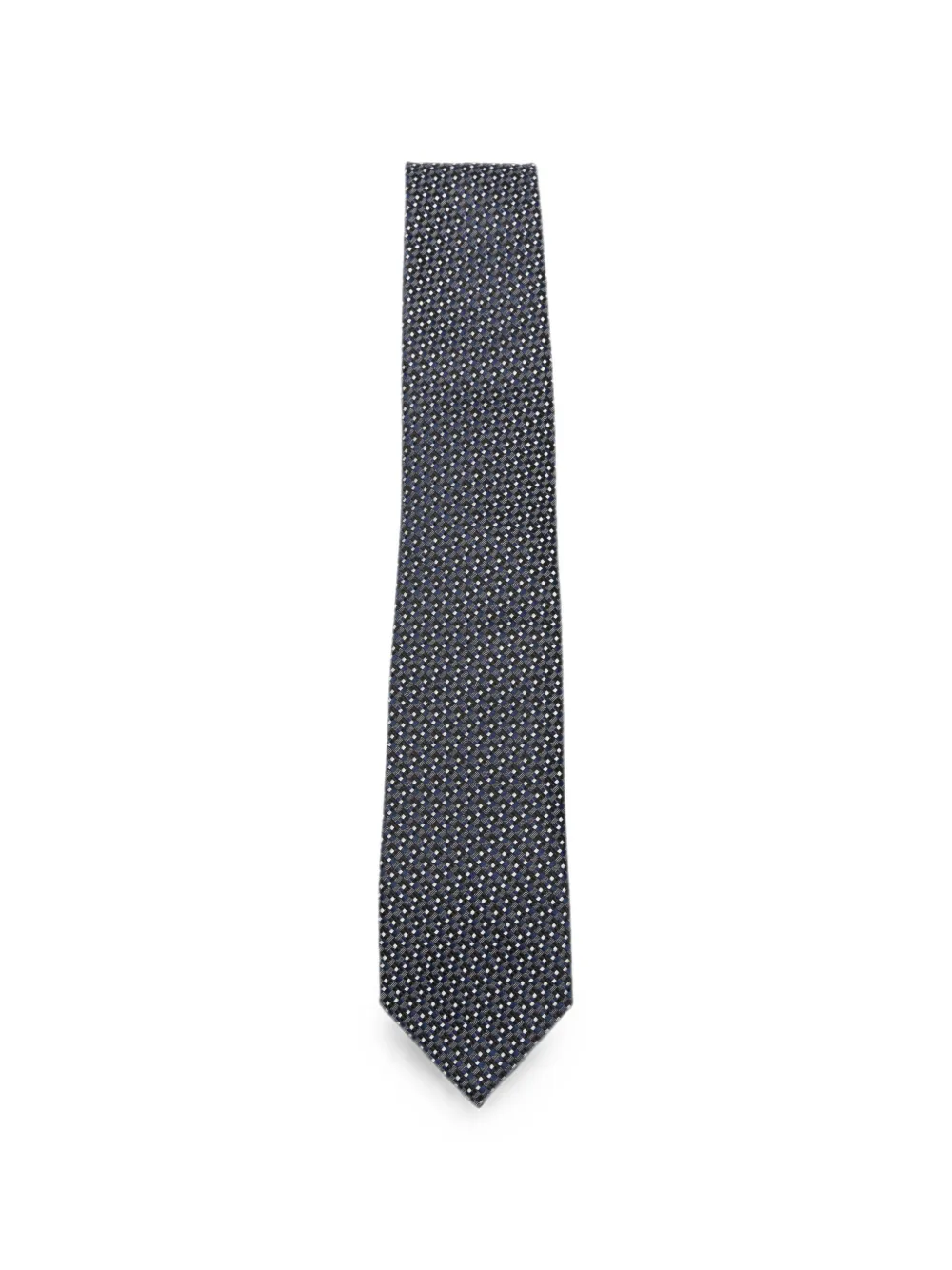 TOM FORD geometric-pattern silk tie - Blu