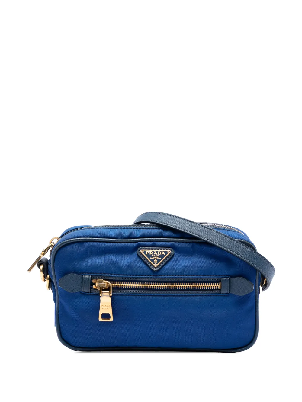 Prada Pre-Owned 2000-2013 Saffiano Trimmed Tessuto Camera Bag crossbody bag - Blu