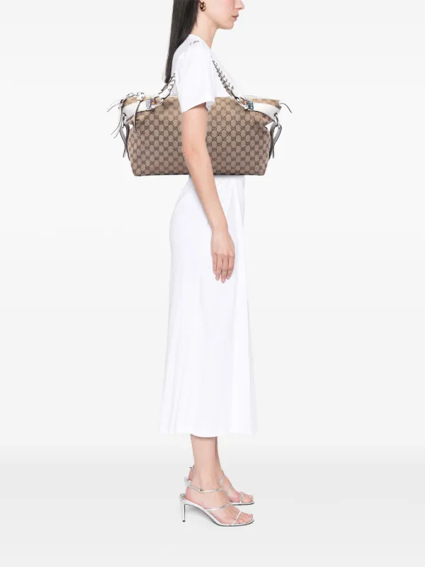 Gucci Pre-Owned 2016-2026 ミディアム GGキャンバス バンブー バー